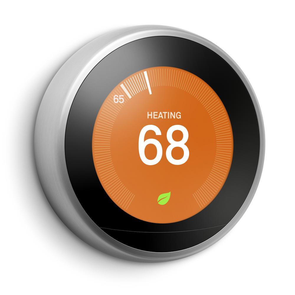 Nest Learning Thermostat 3rd Gen in Stainless Steel - Super Arbor