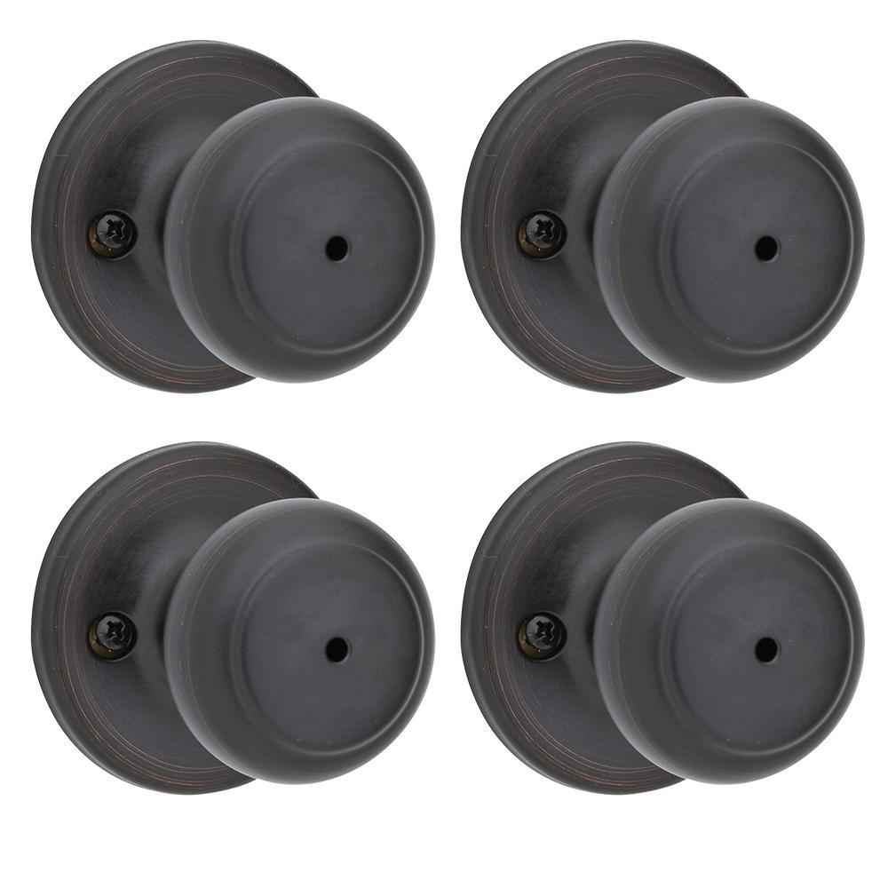 Cove Venetian Bronze Privacy Bed/Bath Door Knob - Super Arbor