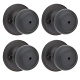 Cove Venetian Bronze Privacy Bed/Bath Door Knob - Super Arbor