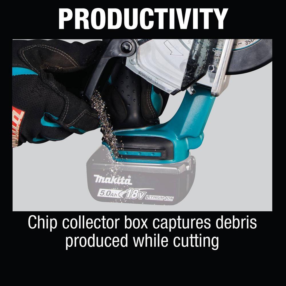 18-Volt LXT Lithium-Ion Cordless 5-3/8 in. Metal Cutting Saw with Electric Brake and Chip Collector Tool-Only - Super Arbor