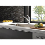 Delta Collins Arctic Stainless 1-Handle Deck-Mount Pull-Out Handle Kitchen Faucet (Deck Plate Included)