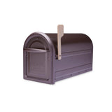 Mapleton Post Mount Mailbox Rubbed Bronze with Premium Champagne Flag - Super Arbor