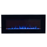 42 in. LED Fire and Ice Electric Fireplace with Remote in Black - Super Arbor