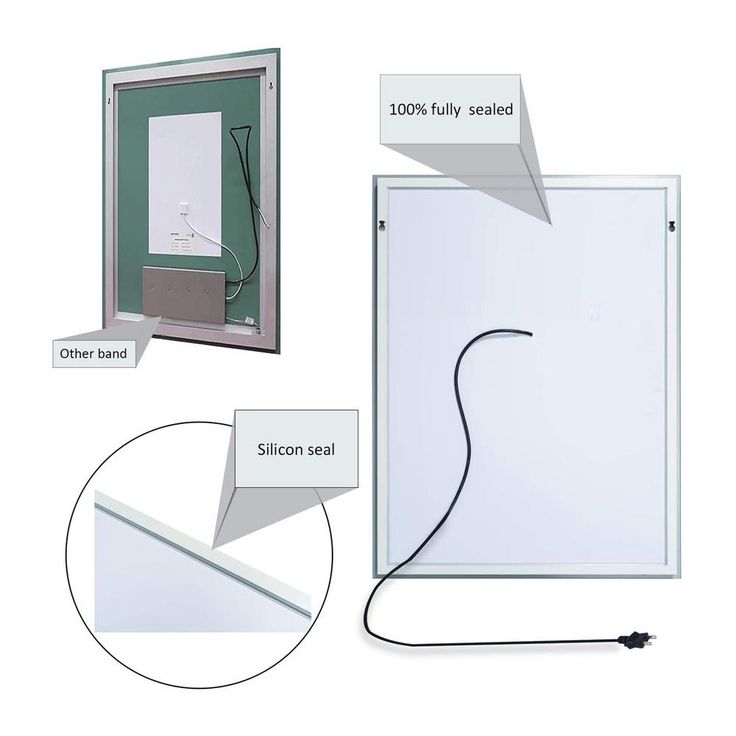 28 in. x 36 in. Frameless Single Wall Mounted Vanity Bathroom LED Mirror/Touch On/OFF Dimmer and Anti-Fog Function