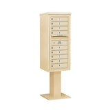 3400 Series Black Mount 4C Pedestal Mailbox with 20 MB1 Doors/2 PL - Super Arbor