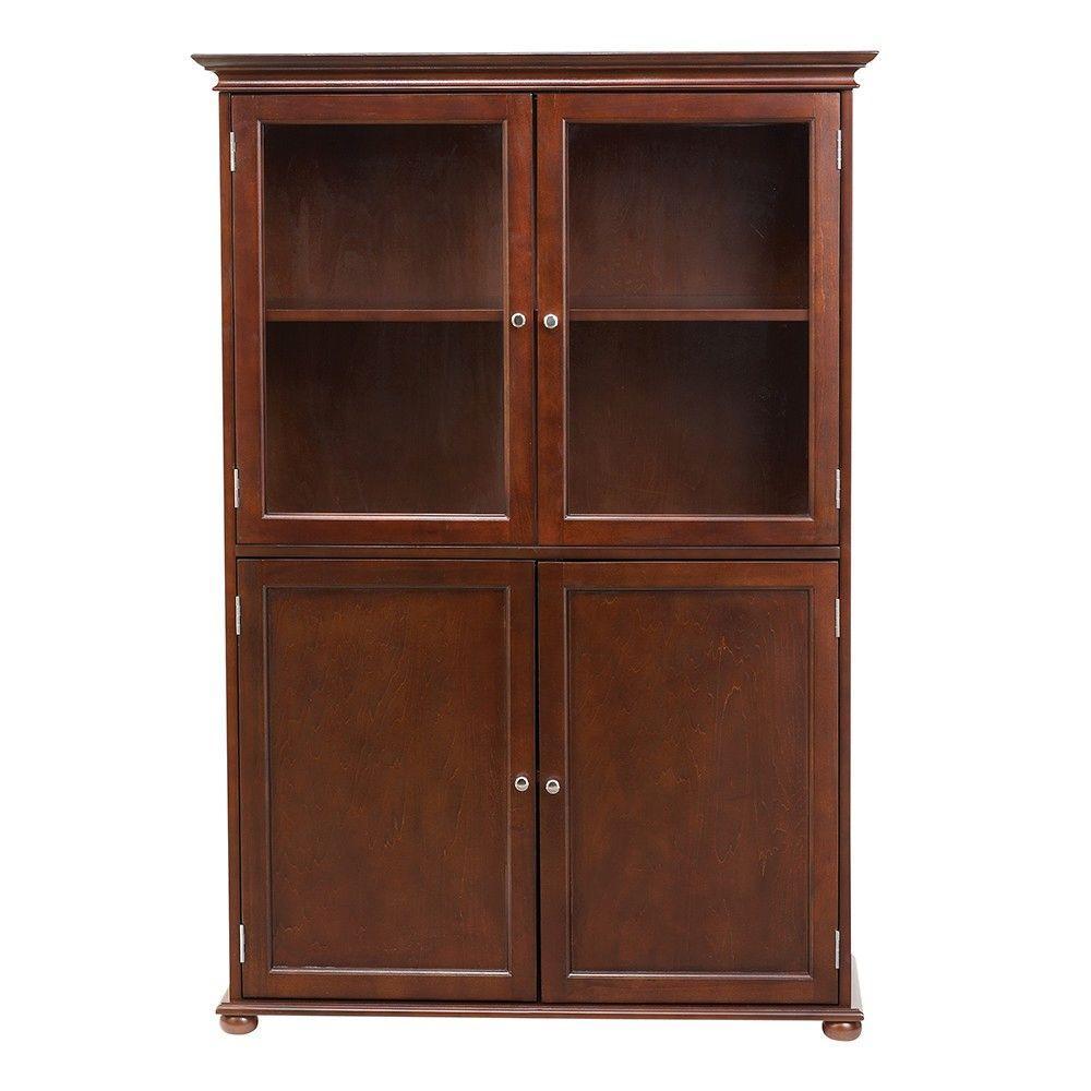 Hampton Harbor 36 in. W x 14 in. D x 52-1/2 in. H Linen Storage Cabinet in Dove Grey - Super Arbor