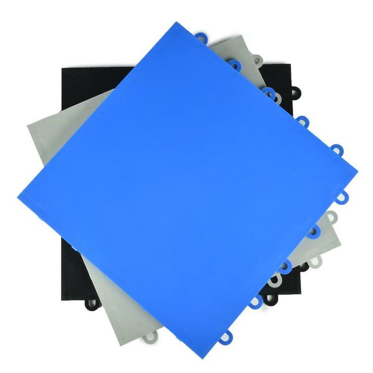 Greatmats Court Floor Flat Top Light Gray 12-1/8 in. x 12-1/8 in. x 5/8 in. Interlocking Modular Floor Tile (Case of 24)