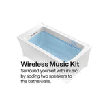 Underscore 5 ft. Acrylic Rectangular Drop-in Non-Whirlpool Bathtub in White with Wireless Music Kit - Super Arbor