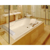 Duo 66 in. x 48 in. Rectangular Drop-In Whirlpool Bathtub in White - Super Arbor