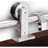 Top Mount 60 in. Stainless-Steel Barn Style Sliding Door Track and Hardware Set - Super Arbor
