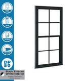 RELIABILT 150 Series New Construction 35-1/2-in x 71-1/2-in x 3-1/4-in Jamb Black Vinyl Dual-pane Single Hung Window with Grids Half Screen Included