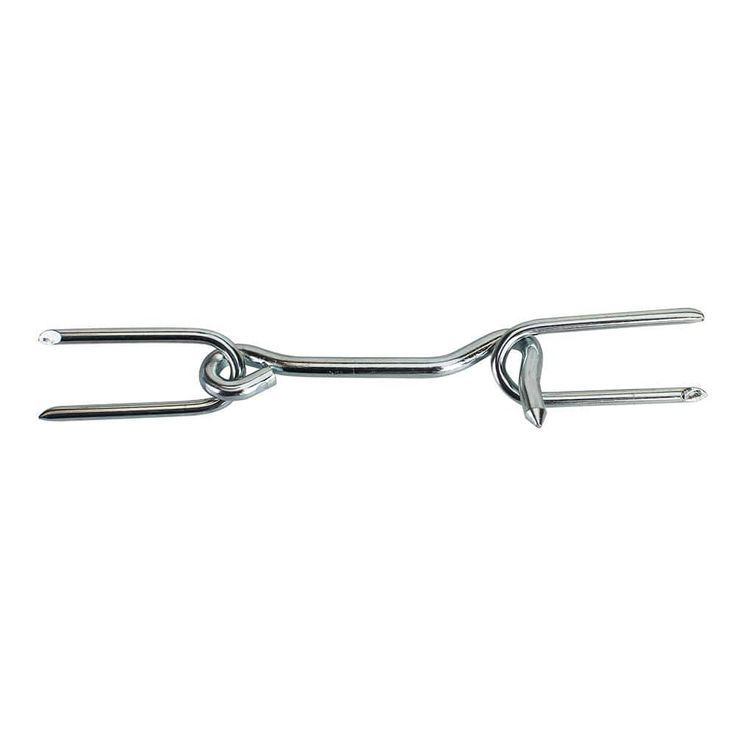 Everbilt 4 in. Zinc Plated Gate Hook with Staples