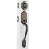 Arlington Venetian Bronze Single Cylinder Door Handleset with Tustin Door Lever Featuring SmartKey Security - Super Arbor