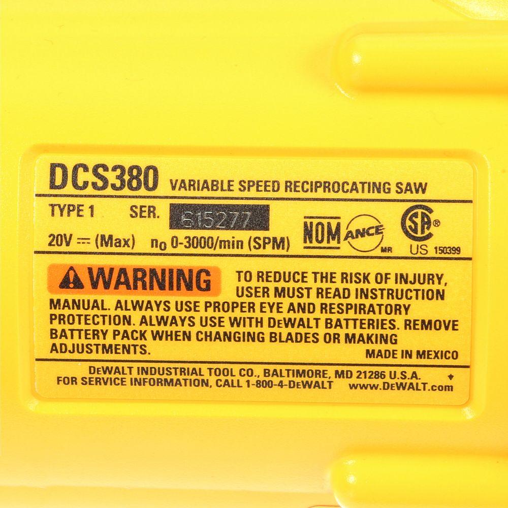 20-Volt MAX Lithium-Ion Cordless Reciprocating Saw (Tool-Only) - Super Arbor