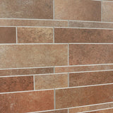 Bond Tile Easy Luxe Railroad Terra 11.81 in. x 11.81 in. SPC Peel and Stick Tile (0.96 Sq. Ft. / Sheet)
