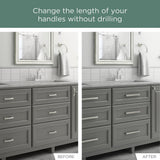 Inclination 1 in. to 4 in. (25 mm to 102 mm) Champagne Bronze Adjustable Drawer Pull - Super Arbor