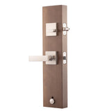 Craftsman Satin Stainless Door Handleset with Craftsman Lever Trim - Super Arbor