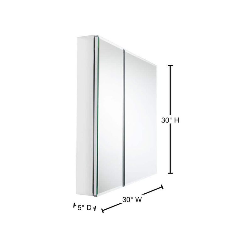 Pegasus 30 in. W x 30 in. H Rectangular Medicine Cabinet with Mirror