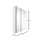 Pegasus 30 in. W x 30 in. H Rectangular Medicine Cabinet with Mirror