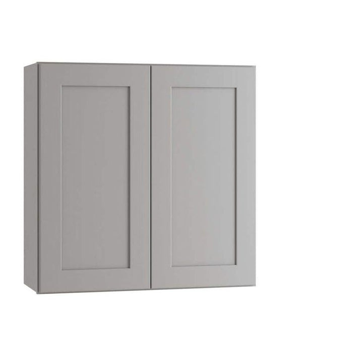 Home Decorators Collection Newport 27 in. W x 12 in. D x 30 in. H Assembled Plywood Wall Kitchen Cabinet in Pearl Gray with Soft Close