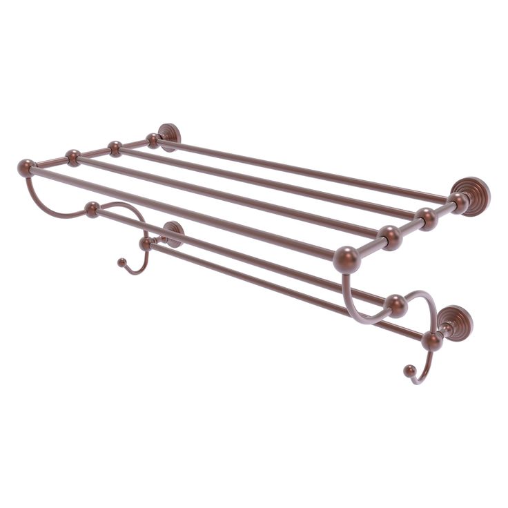 Allied Brass Waverly Place Collection 24-in Train Rack Towel Shelf in Brushed Bronze