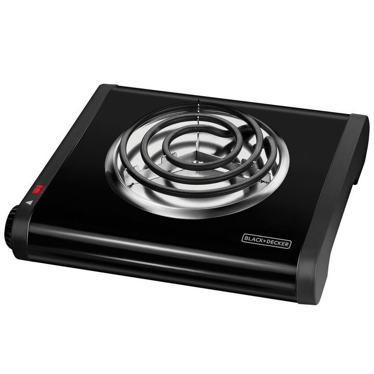 6 in. Single Burner Black with Temperature Control Hot Plate