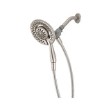 In2ition Two-in-One 4-Spray 6.1 in. Dual Wall Mount Fixed and Handheld Shower Head in Brushed Nickel