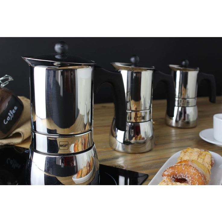 Genova 4-Cups Stainless Steel Espresso Coffee Maker