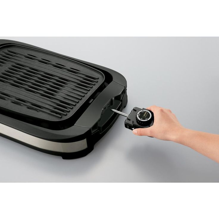 165 sq. in. Black Stainless Steel Indoor Grill with Removable Plates