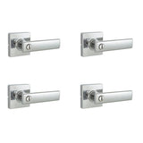 Westwood Matte Black Bed/Bath Door Lever with Square Rose