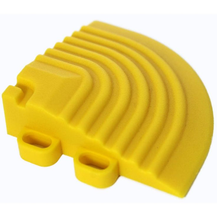 Swisstrax 2.5 in. x 2.5 in. Citrus Yellow Corner Edging for 15.75 in. Swisstrax Modular Tile Flooring (2-Pack)