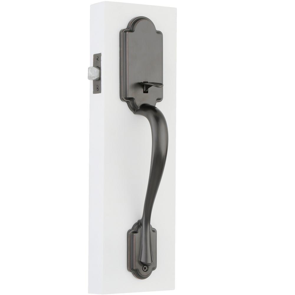 Arlington Venetian Bronze Handle Only without Deadbolt with Tustin Left-Handed Door Lever - Super Arbor