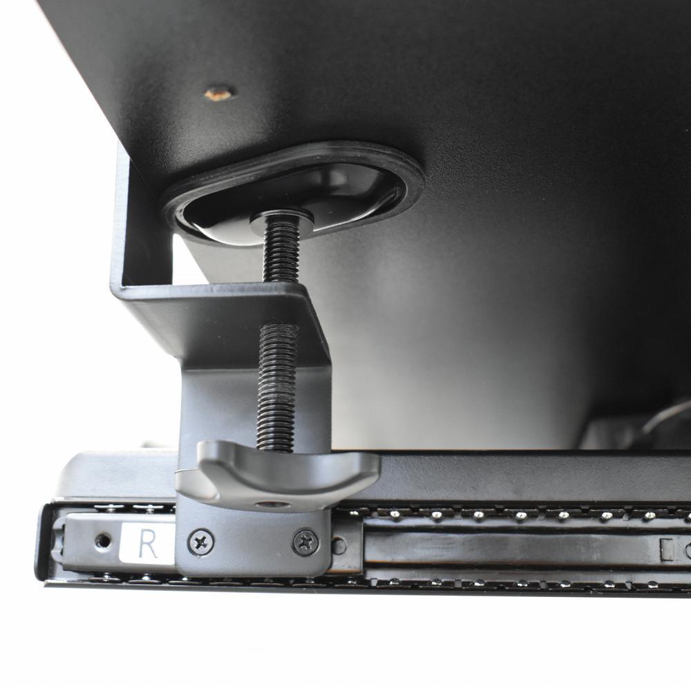 AIRLIFT 360 Clamp-On Extra-Wide Under Desk Sliding Ball-Bearing Keyboard Tray - Super Arbor