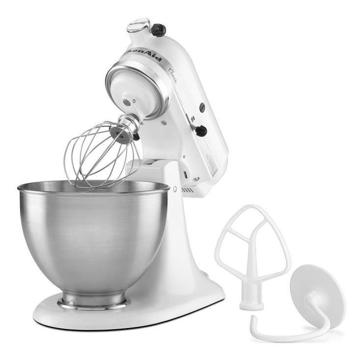 Classic Series 4.5 Qt. 10-Speed White Stand Mixer with Tilt-Head
