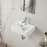 Nameeks Mini Wall Mounted Bathroom Sink in White