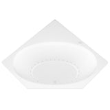 Mali 5 ft. Acrylic Corner Drop-in Air Bath Tub in White - Super Arbor