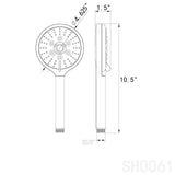 3-Spray 4.63 in. Single Wall Mount Handheld Adjustable Shower Head in Chrome Polished - Super Arbor