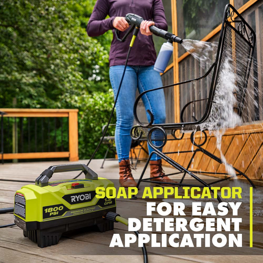 RYOBI 1,800 PSI 1.2 GPM Wheeled Electric Pressure Washer