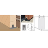 78 in. Soft Close Espresso Solid Steel Sliding Rolling Barn Door Hardware Kit for Single Wood Doors - Super Arbor