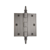 3.5 in. Steeple Tip Residential Hinge with 5/8 in. Radius Corners in Antique Brass - Super Arbor