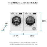 Bosch 500 4-cu ft Stackable Ventless Electric Dryer (White) ENERGY STAR