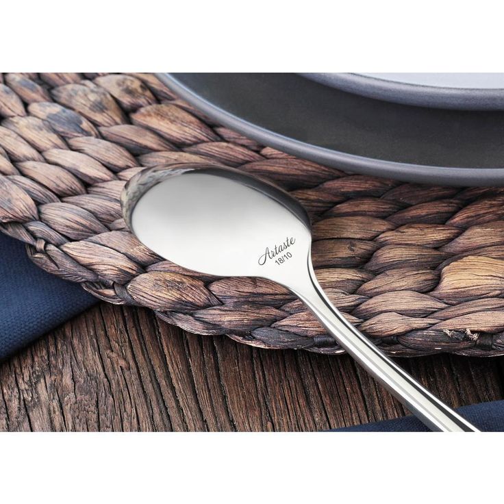 Rain II 12-Piece Forged 18/10 Stainless Steel Teaspoon Set