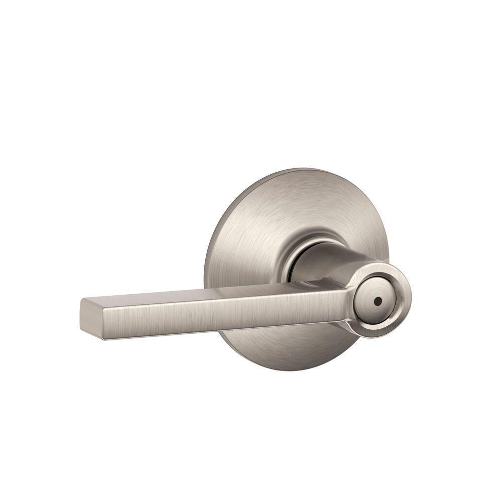 Latitude Matte Black Privacy Bed/Bath Door Lever - Super Arbor