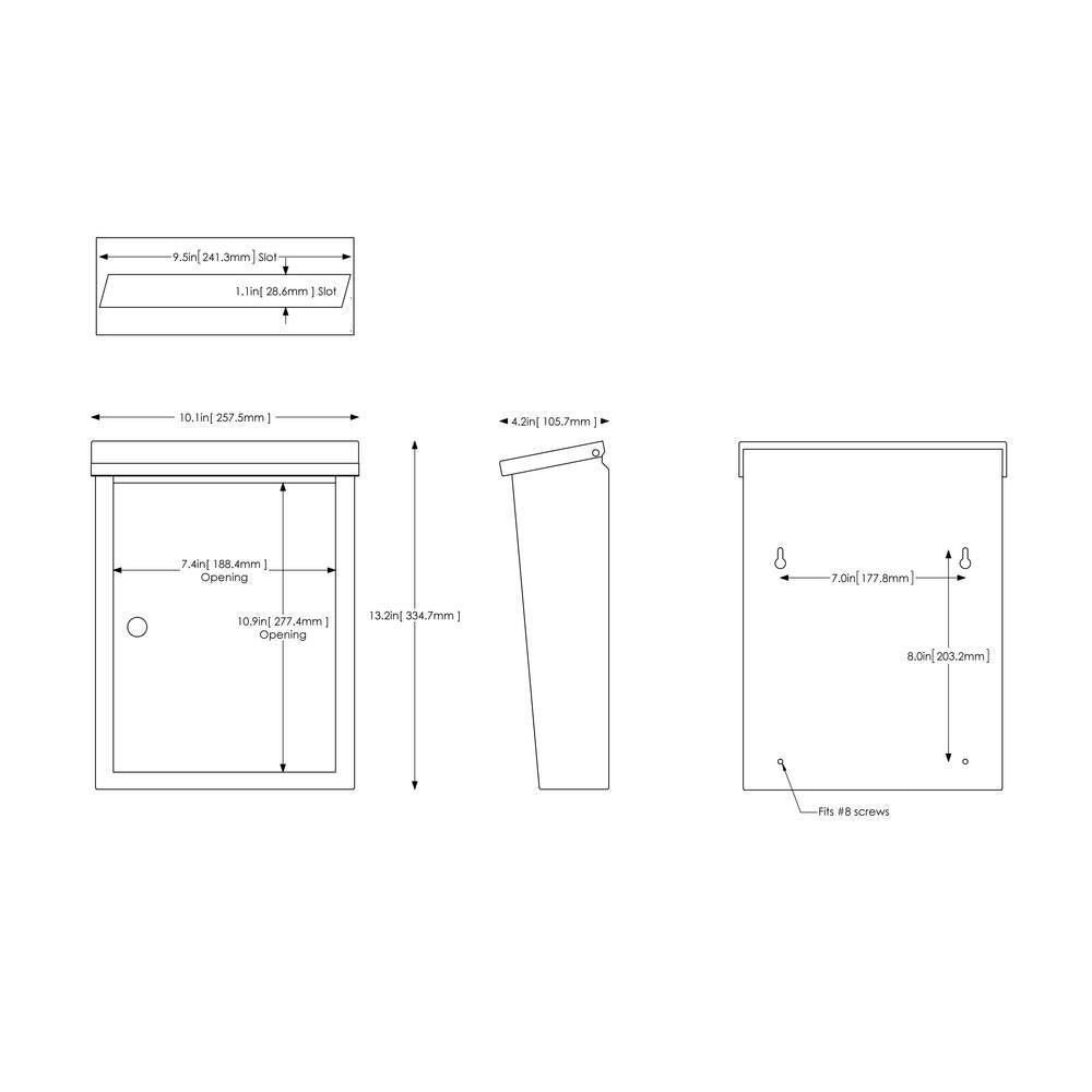 Regent Wall-Mount Locking Mailbox - Super Arbor