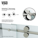 Elan 48 to 52 in. x 74 in. Frameless Sliding Shower Door in Stainless Steel with Clear Glass and Handle - Super Arbor