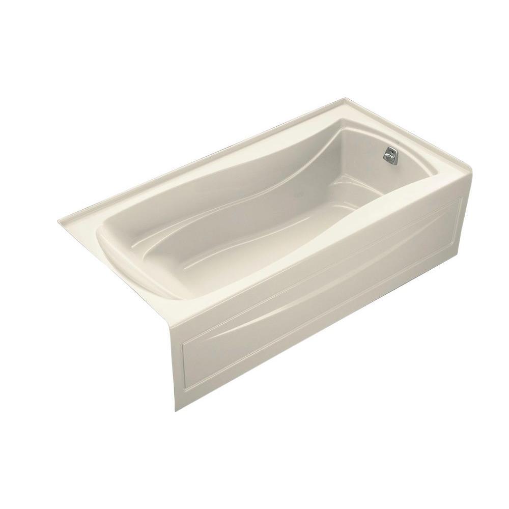 Mariposa 6 ft. Left-Hand Drain with Integral Tile Flange Rectangular Alcove Soaking Tub in White - Super Arbor