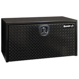 18 in. x 18 in. x 36 in. Gloss Black Steel Underbody Truck Tool Box with Aluminum Door - Super Arbor