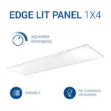 1 ft. x 4 ft. White Integrated LED Dimmable Edge Lit Panel, 4000K (4-Pack)