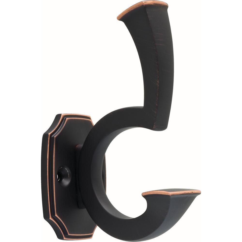 2-1/2 in. Bronze with Copper Highlights Classic Flared Coat Hook - Super Arbor