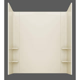 NOVA Heated Rampart 4.5 ft. Walk-in Non-Whirlpool Bathtub with Easy Up Adhesive Wall Surround in Biscuit - Super Arbor